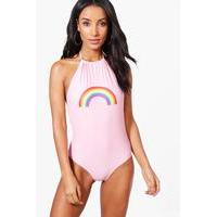 Rainbow Swimsuit - pink