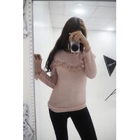 Raylie lace frill detailed sweatshirt