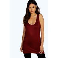 racer back longline vest wine