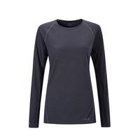 RAB WOMENS MERINO+ 120 LONG SLEEVE CREW EBONY (SIZE UK 16)