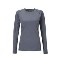 RAB WOMENS MERINO+ 160 LONG SLEEVE CREW GRANITE (SIZE UK 8)