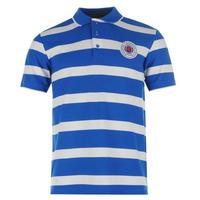 rangers fc stripe polo mens