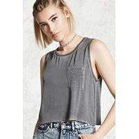 Raw-Cut Pocket Tank Top