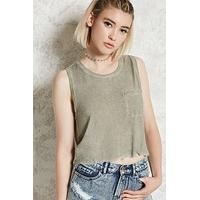 Raw-Cut Pocket Tank Top