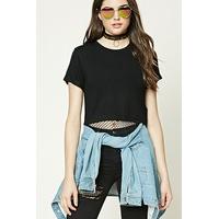 raw cut crop top