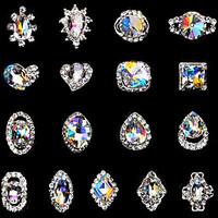 random mixed 5pcs top quality glitter rhinestone 3d alloy nail sticker ...