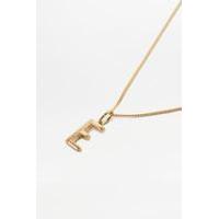 Rachel Jackson Deco Initial Alphabet Pendant Necklace, CHARCOAL