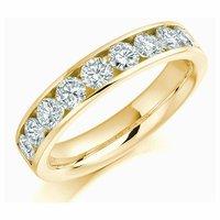 Raphael 18ct Yellow Gold and 1.00ct Round Brilliant Diamond Half Set Eternity Ring