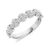 raphael 18ct white gold and 120ct diamond cluster band