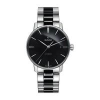 rado coupole classic mens auto black ceramic stainless steel watch