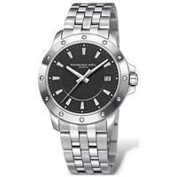 Raymond Weil Tango men\'s black dial stainless steel bracelet watch