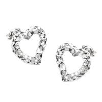 Rachel Galley Silver Large Love Heart Stud Earrings H400SV