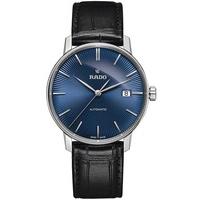 rado mens blue black leather strap watch r22860205