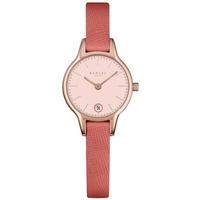 radley ladies rose gold plated pink leather strap watch ry2382