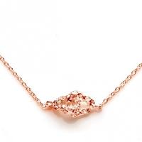 Rachel Galley Rose Gold Plated Double Love Heart Necklace H103RG
