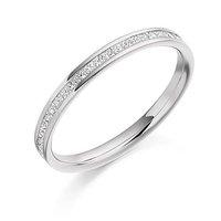 Raphael Platinum and 0.25ct Princess Cut Diamond Half Set Eternity Ring