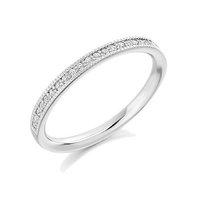 Raphael Platinum and 0.15ct Round Brilliant Cut Diamond Half Set Eternity Ring