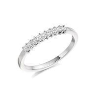 raphael platinum and princess cut 027ct diamond claw set eternity ring