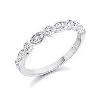 Raphael Platinum and 0.60ct Marquise and Round Brilliant Diamond Eternity Ring