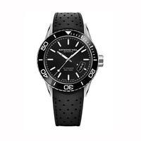 raymond weil gents freelancer diver black 425mm automatic rubber strap ...