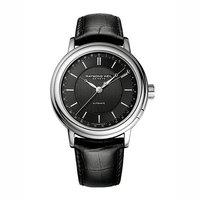Raymond Weil Gents Maestro Black Leather Strap Watch