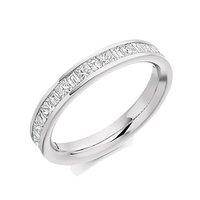 Raphael Platinum and 0.50ct Princess and Baguette Diamond Half Set Eternity Ring