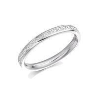 Raphael Platinum and 0.30ct Princess and Baguette Diamond Half Set Eternity Ring