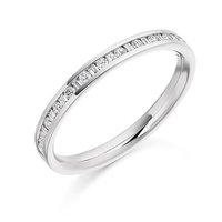 Raphael Platinum and 0.30ct Round and Baguette Diamond Half Set Eternity Ring