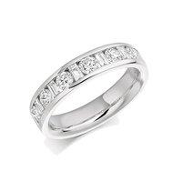 raphael platinum and 108ct round and baguette diamond half set eternit ...