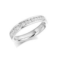 raphael platinum and 050ct round and baguette diamond half set eternit ...