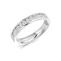 raphael platinum and 076ct round and baguette diamond half set eternit ...