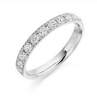 Raphael Platinum and 0.65ct Round Brilliant Cut Diamond Half Set Eternity Ring