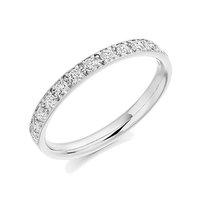 Raphael Platinum and 0.40ct Round Brilliant Cut Diamond Half Set Eternity Ring