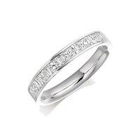 Raphael Platinum and 0.75ct Princess and Baguette Diamond Half Set Eternity Ring