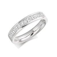 raphael platinum and 100ct princess and baguette diamond half set eter ...