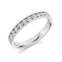 Raphael Platinum and 0.50ct Round Brilliant Cut Diamond Half Set Eternity Ring