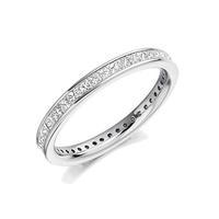raphael platinum and 100ct princess cut diamond full set eternity ring