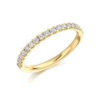 raphael 18ct yellow gold and 033ct diamond half set eternity ring