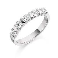 Raphael Platinum and 0.75ct Round Brilliant 5 Diamond Eternity Ring