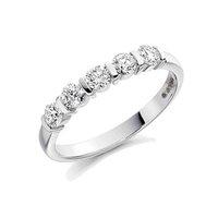 Raphael Platinum and 0.50ct Round Brilliant 5 Diamond Eternity Ring