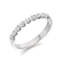 Raphael Platinum and 0.50ct Round Brilliant 9 Diamond Eternity Ring