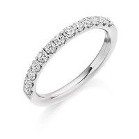 Raphael Platinum and 0.50ct Round Brilliant Diamond Half Eternity Ring