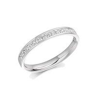Raphael Platinum and 0.50ct Princess Cut Diamond Half Eternity Ring