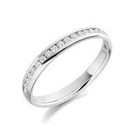 Raphael Platinum and 0.22ct Diamond Half Set Eternity Ring