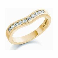 Raphael 18ct Yellow Gold and 0.33ct Round Brilliant Diamond Half Channel Set Eternity Ring