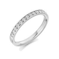 Raphael Platinum and 0.33ct Round Brilliant Cut Diamond Half Set Eternity Ring