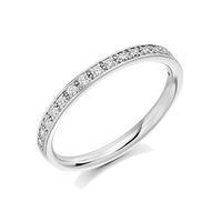 Raphael Platinum and 0.25ct Diamond Half Set Eternity Ring