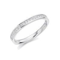Raphael Platinum and 0.33ct Princess Cut Diamond Half Set Eternity Ring