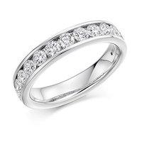 Raphael Platinum and 1.00ct Round Brilliant Cut Diamond Half Set Eternity Ring