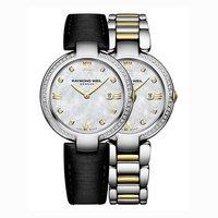 Raymond Weil Ladies 32mm Shine Two-Tone Diamond Bezel Watch with Interchangeable Straps